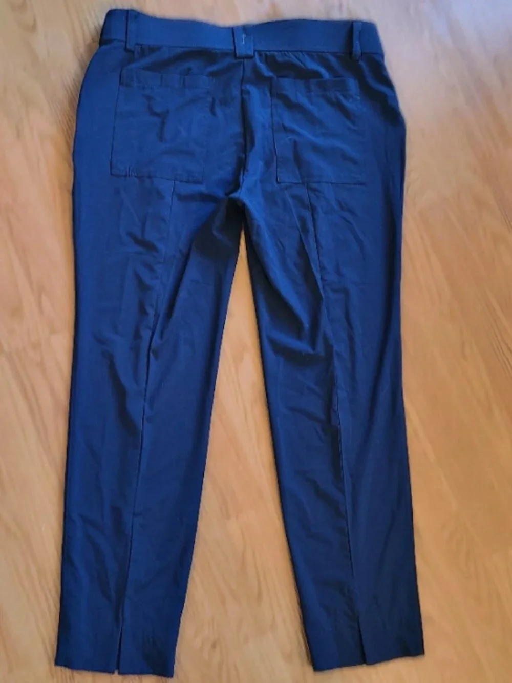 BELYN KEY BK CROP PANTS GOLF ATHLEISURE NAVY CAPRI 4-WAY STRETCH UPF 50 sz M